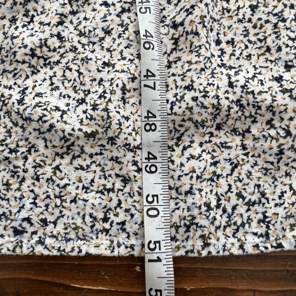 Sonoma Goods For Life Linen Blend Midi Dress Large Floral Button Front Pockets - Picture 5 of 8